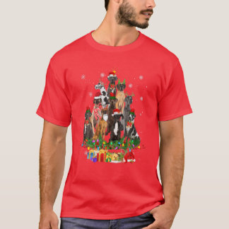 Great Dane Christmas Tree Lights 2021 For Men Wome T-Shirt