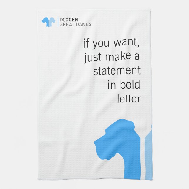 Great Dane Collections Bluemin Tea Towel (Vertical)