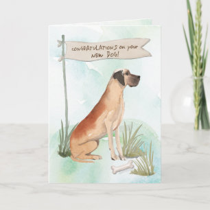 Great Dane Congratulations on New Dog Card