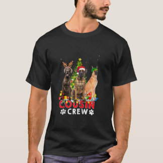 Great Dane Cousin Crew Christmas Tree Lights Xmas  T-Shirt