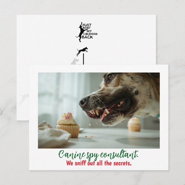 Great Dane: Cupcake Dog Duty Postcard (Front/Back)