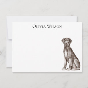 Great Dane custom stationary Card