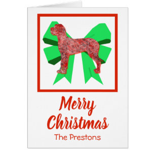 Great Dane Cute Christmas Dog Bow Card