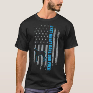 Great Dane Dad American Flag Father's Day T-Shirt