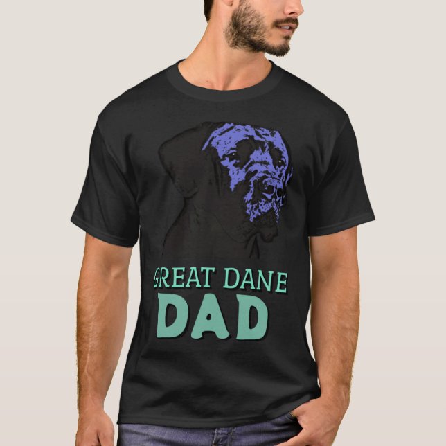 Great Dane Dad Cute Dog Great Dane T-Shirt (Front)