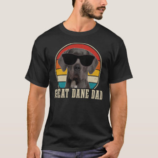 Great Dane Dad Funny Dog Sunglasses Vintage Great  T-Shirt