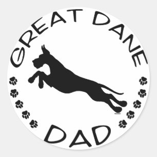 Great Dane Dad Jumper Classic Round Sticker