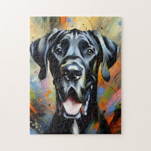 Great Dane Dog Acrylic Art Print Dog Lover Gift Jigsaw Puzzle