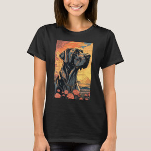 Great Dane Dog Aesthetic Japanese Ukiyo e 3 T-Shirt