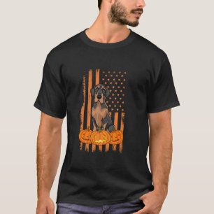 Great Dane Dog American Flag Patriotic Halloween C T-Shirt
