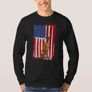 Great Dane Dog American Flag Patriotic Independenc T-Shirt