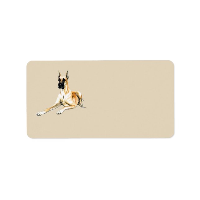Great Dane Dog Art Address Labels (Front)