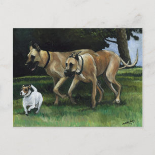 Great Dane Dog Art Postcard