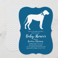 Great Dane Dog Baby Shower Blue Boy