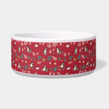 Great Dane Dog Bowl Christmas Floral Kawaii Pet