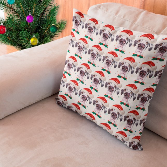 Great Dane Dog Breed Christmas Stars Cushion (Creator Uploaded)