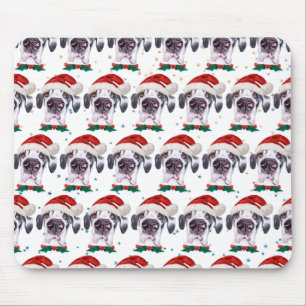Great Dane Dog Breed Christmas Stars Mouse Pad