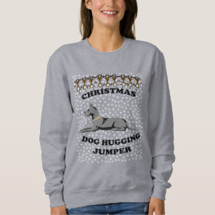 Great Dane dog Christmas Dog Hugging Sweatshirt