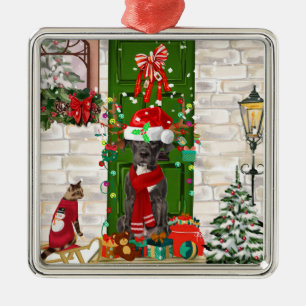 Great Dane Dog Christmas Metal Ornament