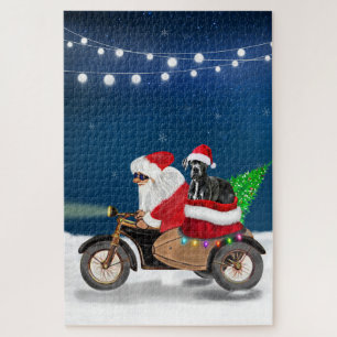 Great Dane dog Christmas Santa Claus   Jigsaw Puzzle