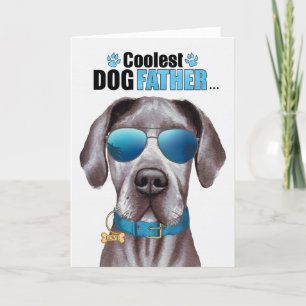 Great Dane Dog Coolest Dad Father's Day Holiday Card