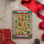 Great Dane Dog Countdown Christmas Advent Calendar Holiday Card<br><div class="desc">Great Dane Dog Countdown Christmas Advent Calendar Holiday Card features a watercolor of a Great Dane with a Christmas hat and a Christmas dog collar. Funny design for Dog Lovers!</div>