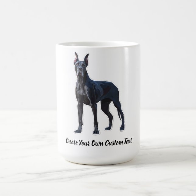Great Dane Dog Create Your Own Custom Text  Coffee Mug (Center)