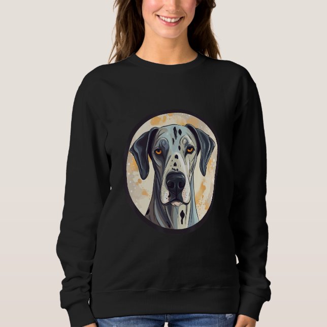 Great Dane Dog Cute Dog Breed Dog Motif Sweatshirt (Front)