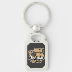 Great Dane Dog Dad Energy  Key Ring