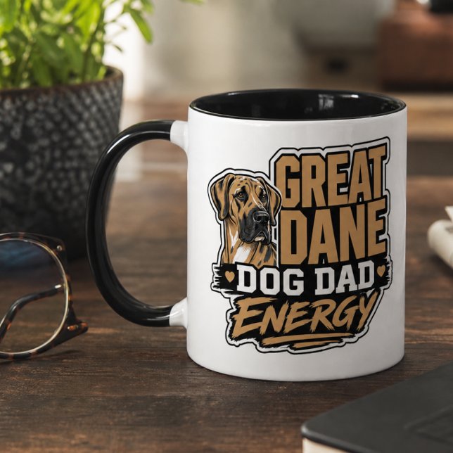 Great Dane Dog Dad Energy  Mug (Great Dane Dog Dad Energy Mug)