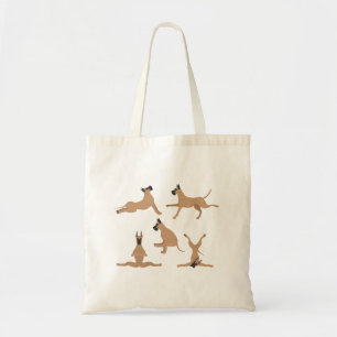 Great Dane dog doing yoga Tote bag