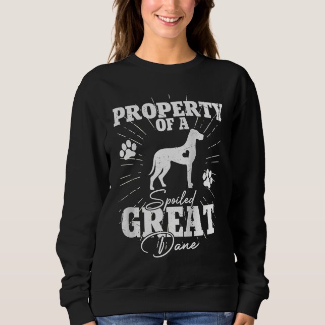 Great Dane Dog for Mum Dad Property Dog Raglan Sweatshirt (Front)