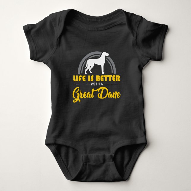 Great Dane Dog Gift - Pet Owner Animal Love Baby Bodysuit (Front)