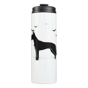 Great Dane Dog – Halloween Moon Silhouette Classic Thermal Tumbler