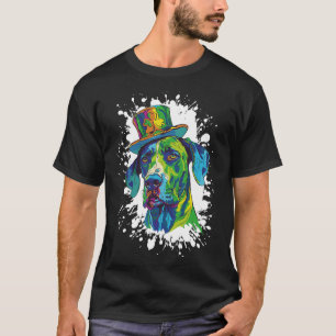 Great Dane Dog Head Irish Funny St Patricks Day T-Shirt