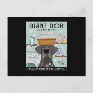 Great Dane Dog Laundry Company Announcement Postcard