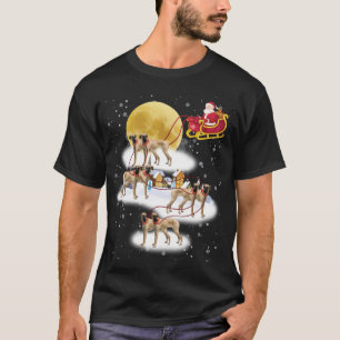Great Dane Dog Light Christmas Reindeer Tree Xmas T-Shirt