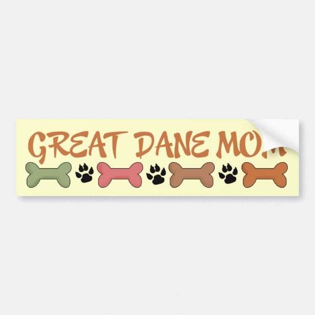 Great Dane Dog Mum Bumper Sticker (Front)