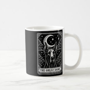 Great Dane Dog Mum Tarot Card Vintage Crescent Moo Coffee Mug