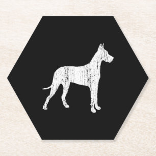 Great Dane Dog Owner Gift Vintage Animal Paper Coaster