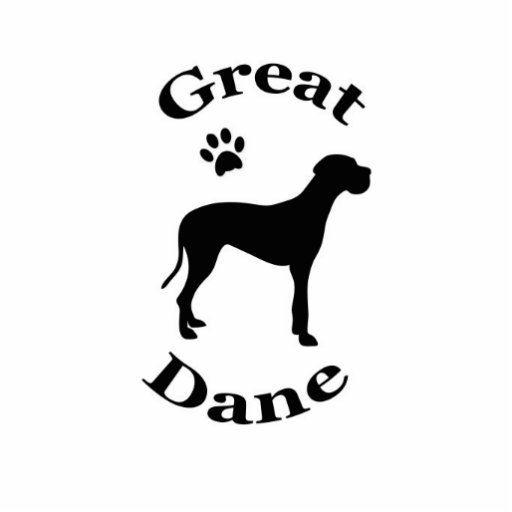 great dane dog pawprint silhouette sculpture photo sculptures | Zazzle