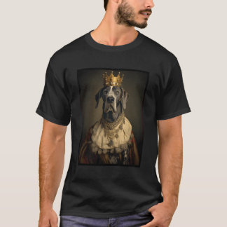 Great Dane Dog Portrait Renaissance Funny Pet Mum  T-Shirt