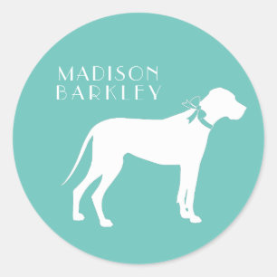 Great Dane Dog Puppy Classic Round Sticker