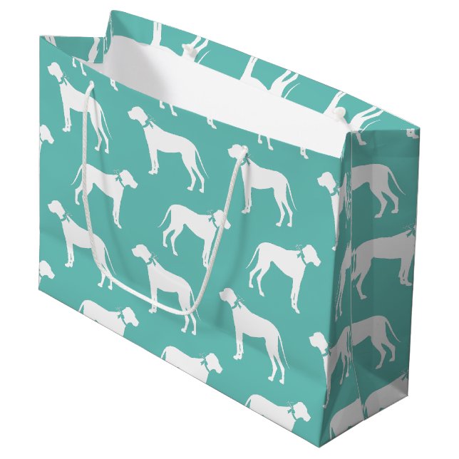 Great Dane Dog Puppy Large Gift Bag (Front Angled)