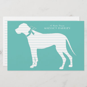 Great Dane Dog Puppy Stationery