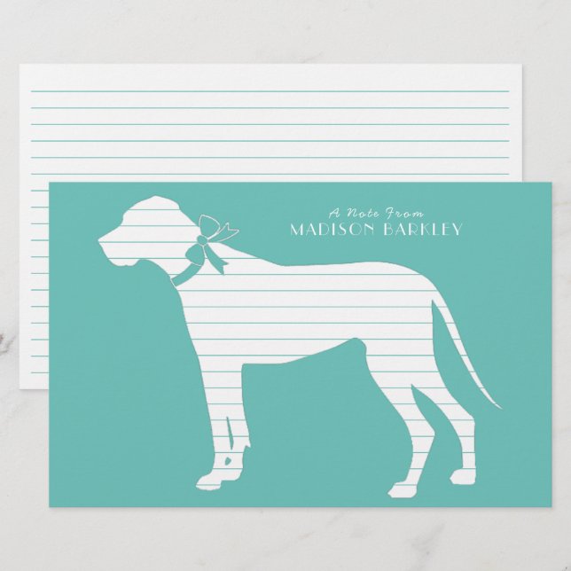 Great Dane Dog Puppy Stationery (Front/Back)