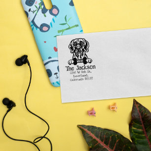 Great Dane Dog, Return Address,  Rubber Stamp
