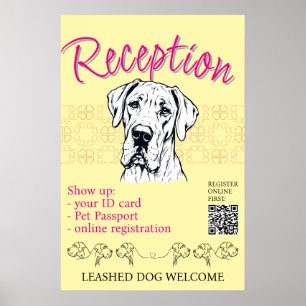 Great Dane dog show welcome Poster