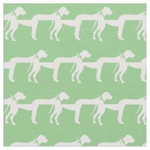 Great Dane Dog Silhouette Pet Sage Green Fabric