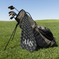 Great Dane Dog Silhouette Y&B Grid Black